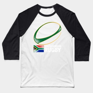 Rugby Ball South Africa Flag Baseball T-Shirt